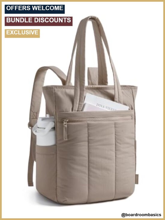 Convertible Tote Backpack for Work and Travel, 15.6 Inch Laptop Compartment main image 4
